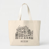 Amsterdam Nederland Holland City Souvenir Sinaasap Grote Tote Bag (Voorkant)