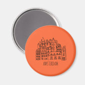 Amsterdam Nederland Holland City Souvenir Sinaasap Magneet (Voorkant / Achterkant)