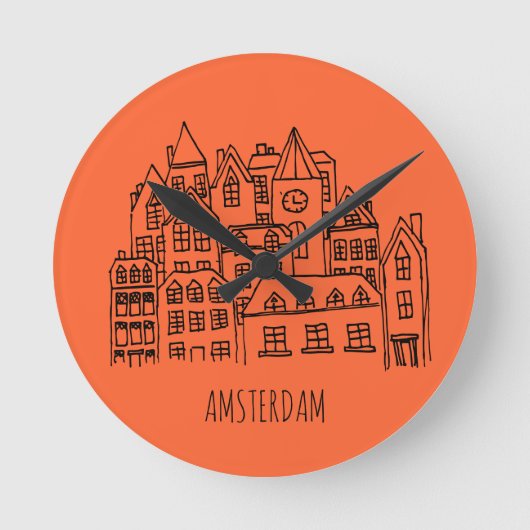 Amsterdam Nederland Holland City Souvenir Sinaasap Ronde Klok (Voorkant)