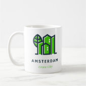Amsterdam Nederland Holland Dutch Green City Koffiemok (Links)