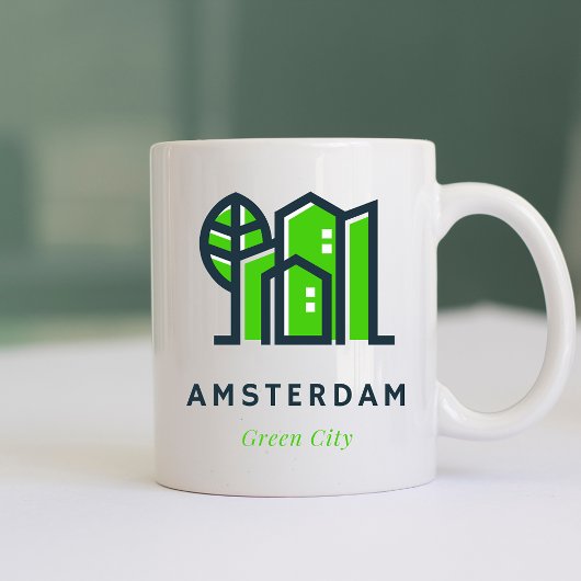 Amsterdam Nederland Holland Dutch Green City Koffiemok