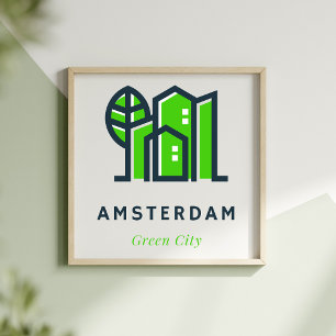 Amsterdam Nederland Holland Dutch Green City Poster