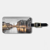 Amsterdam Nederland Holland Nederlands Souvenir Bagagelabel (Voorkant horizontaal)