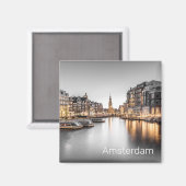 Amsterdam Nederland Holland Nederlands Souvenir Magneet (Voorkant / Achterkant)