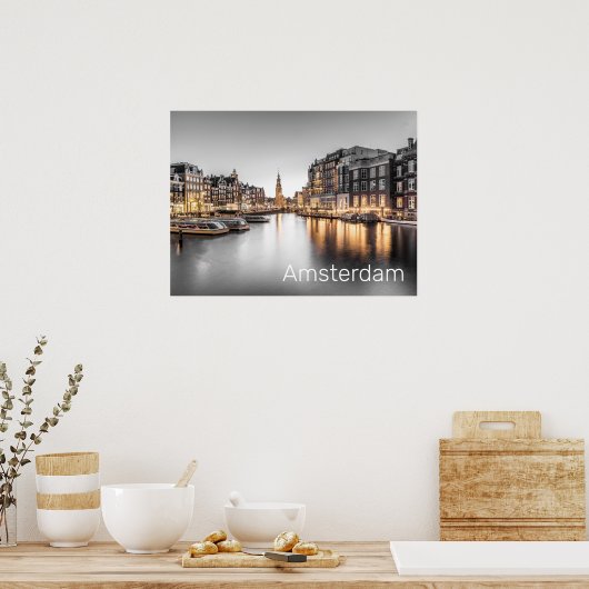 Amsterdam Nederland Holland Nederlands Souvenir Poster (Keuken)