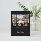 Amsterdam Nederland Holland souvenir Feestdagenkaart (Staand voorkant)