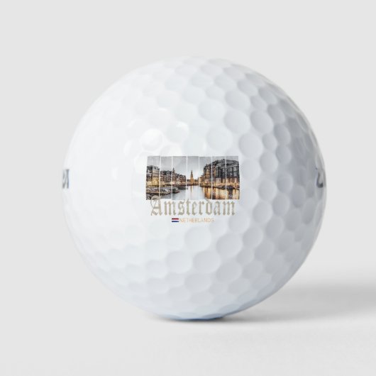 Amsterdam Nederland Holland  souvenir Golfballen (Voorkant)