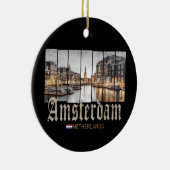 Amsterdam Nederland Holland  souvenir Keramisch Ornament (Rechts)