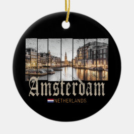 Amsterdam Nederland Holland souvenir Keramisch Ornament