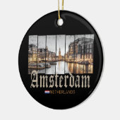 Amsterdam Nederland Holland  souvenir Keramisch Ornament (Links)