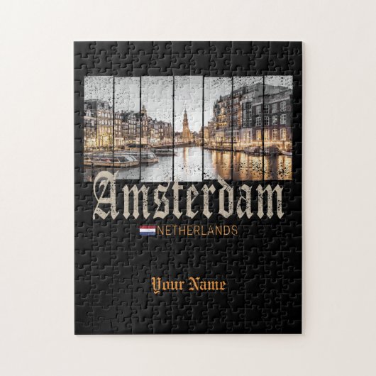 Amsterdam Nederland Holland  souvenir Legpuzzel (Verticaal)