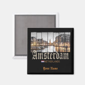 Amsterdam Nederland Holland  souvenir Magneet (Voorkant / Achterkant)