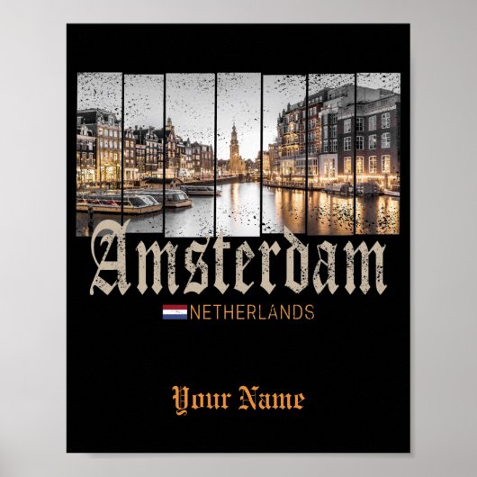 Amsterdam Nederland Holland  souvenir Poster (Voorkant)