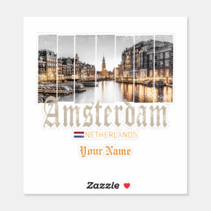 Amsterdam Nederland Holland  souvenir Sticker