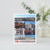 Amsterdam - Nederland - I Love - Briefkaart (Staand voorkant)