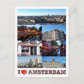 Amsterdam - Nederland - I Love - Briefkaart (Voorkant)