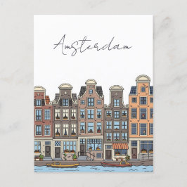 Amsterdam Nederland Illustratie Briefkaart