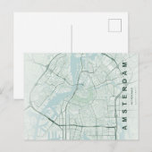 Amsterdam Nederland Kaart Minimaal (Voorkant / Achterkant)