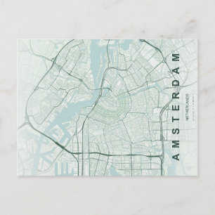 Amsterdam Nederland Kaart Minimaal