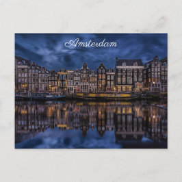 Amsterdam Nederland Kanaalhomes Reisfoto Briefkaart