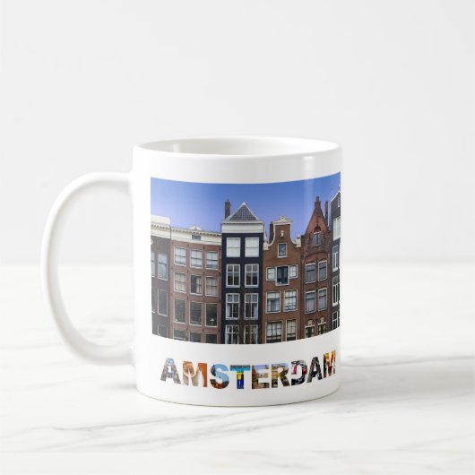 Amsterdam Nederland Kanaalhuizen Foto Koffiemok (Links)