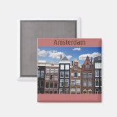 Amsterdam Nederland Kanaalhuizen Magneet (Voorkant / Achterkant)