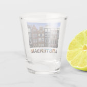 Amsterdam Nederland Kanaalhuizen Reisfoto Shot Glas (Achterkant)