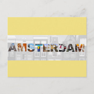 Amsterdam Nederland Kanaalhuizen Reisfoto's Briefkaart