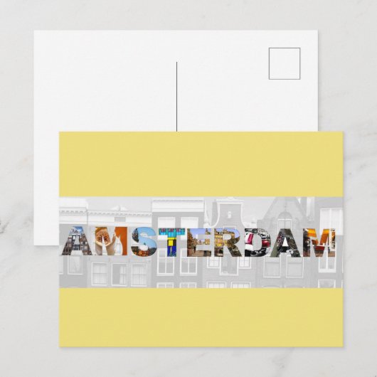 Amsterdam Nederland Kanaalhuizen Reisfoto's Briefkaart (Voorkant / Achterkant)