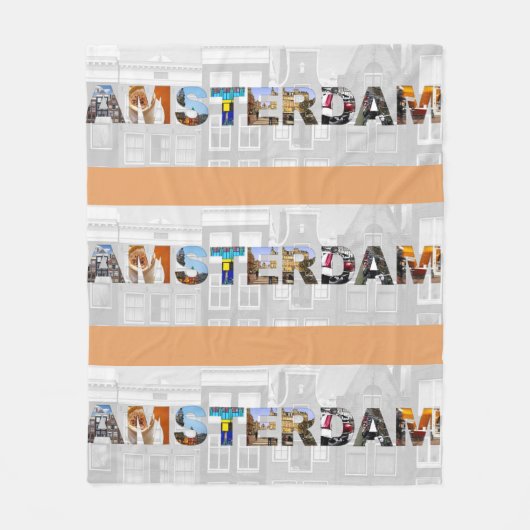 Amsterdam Nederland Kanaalhuizen Reisfoto's Fleece Deken (Voorkant)