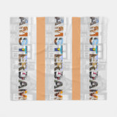 Amsterdam Nederland Kanaalhuizen Reisfoto's Fleece Deken (Voorkant (Horizontaal))