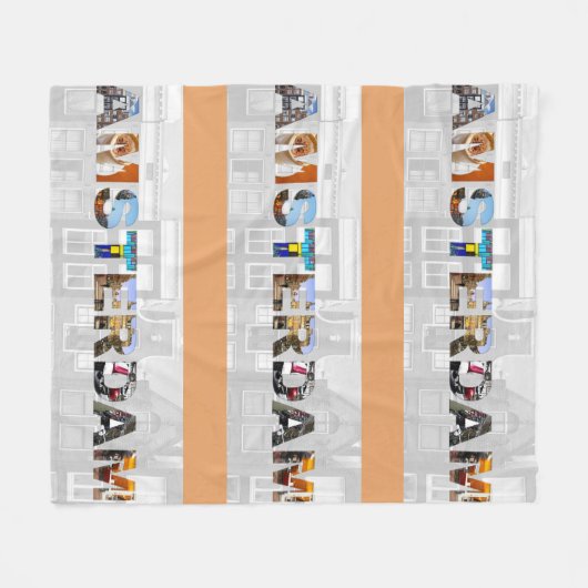 Amsterdam Nederland Kanaalhuizen Reisfoto's Fleece Deken (Voorkant (Horizontaal))