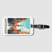 Amsterdam Nederland Kanaalreizen Bagagelabel (Voorkant (horizontaal))