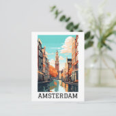 Amsterdam Nederland Kanaalreizen Briefkaart (Staand voorkant)