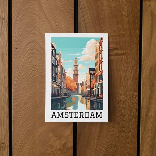 Amsterdam Nederland Kanaalreizen Briefkaart