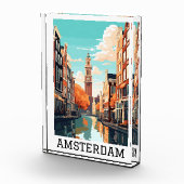 Amsterdam Nederland Kanaalreizen Fotoblokken (Rechts)