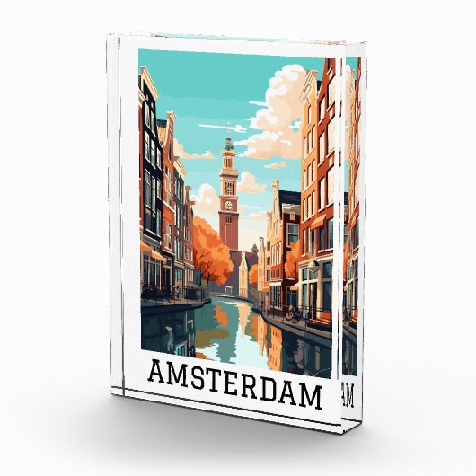 Amsterdam Nederland Kanaalreizen Fotoblokken (Rechts)