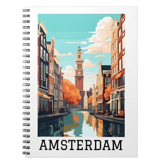 Amsterdam Nederland Kanaalreizen Notitieboek (Voorkant)