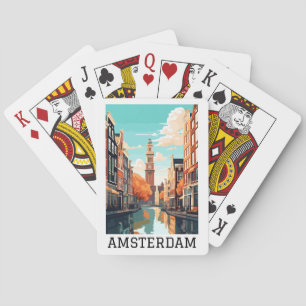 Amsterdam Nederland Kanaalreizen Pokerkaarten