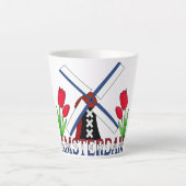 Amsterdam Nederland Latte Mok (Voorkant)