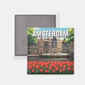 Amsterdam Nederland Magneet (Voorkant / Achterkant)