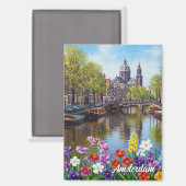Amsterdam Nederland Magneet (Voorkant / Achterkant)