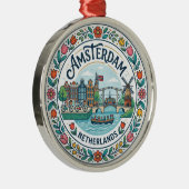 Amsterdam Nederland Metalen Ornament (Rechts)