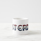 Amsterdam Nederland Nederlandse vlag Typografie Espresso Kop (Voorkant)