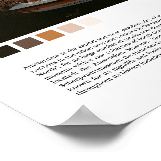 Amsterdam - Nederland Poster (Hoek)