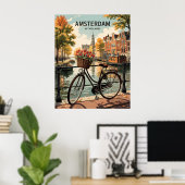 Amsterdam Nederland Poster (Thuiskantoor)