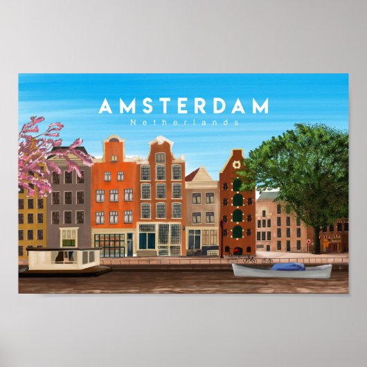 Amsterdam nederland poster (Voorkant)