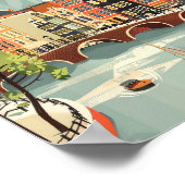 Amsterdam Nederland Poster Kunstprint, Stad Retro (Hoek)