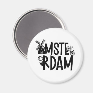 Amsterdam Nederland Reis Souvenir Magneet