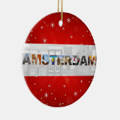 Amsterdam Nederland Reisfoto's Kerstmis Keramisch Ornament (Rechts)